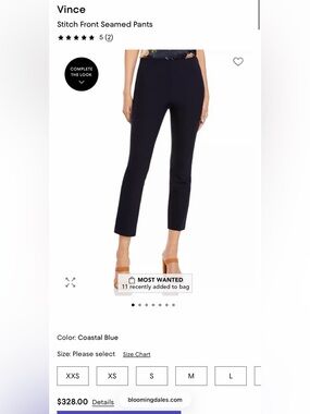 VINCE STITCH FRONT SEAMED PANTS